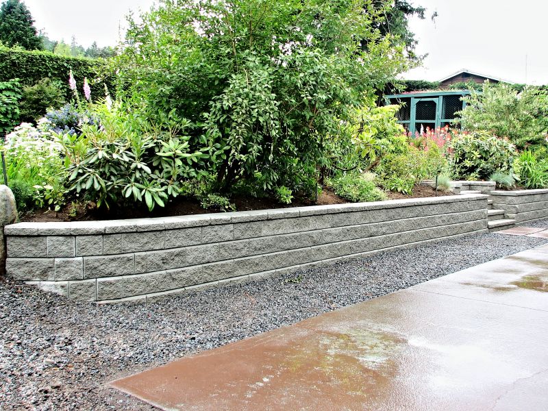 Restored Retaining Wall